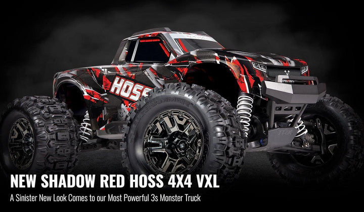 Traxxas 90076-4 Hoss™ 4X4 VXL  1/10 Scale Monster Truck Shadow Red - Excel RC