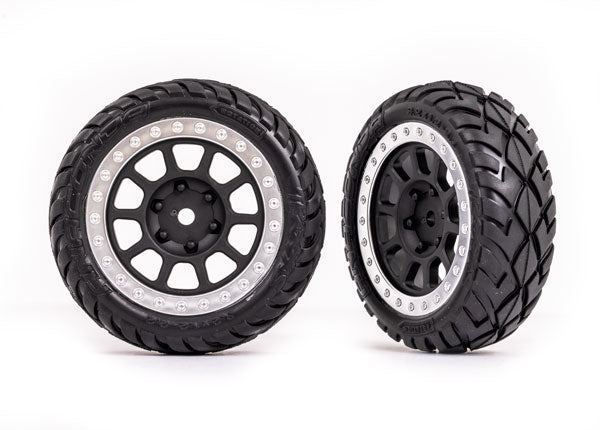 Traxxas Tire And Wheels Satin Chrome 2.2 Inch Anaconda Tire 2479G
