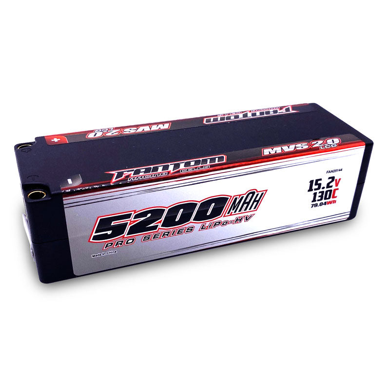 Fantom Racing 5200mAh, 130C, 15.2v, 4-Cell, LCG, MVS 2.0 PRO HV Silicon Graphene LiPo-HV FAN25144