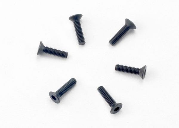 Traxxas 2523 Screws 2.5x10mm countersunk machine (hex drive) (6) - Excel RC