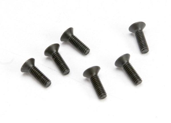 Traxxas 2524 Screws 2.5x8mm countersunk machine (hex drive) (6) - Excel RC