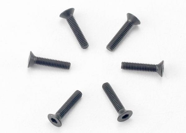 Traxxas 2526 Screws 2.5x12mm countersunk machine (hex drive) (6) - Excel RC
