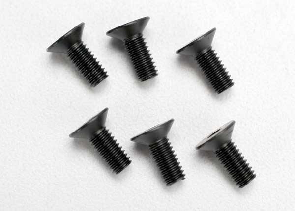 Traxxas 2535 Screws 4x10mm countersunk machine (hex drive) (6) - Excel RC