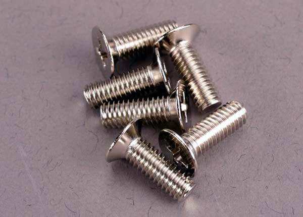 Traxxas 2548 Screws 4x12mm countersunk machine (100-degree) (6) - Excel RC