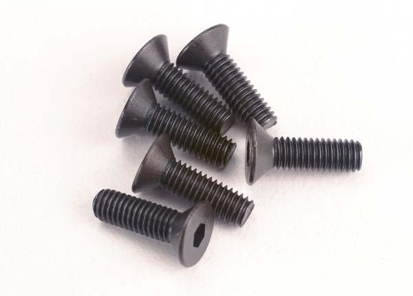 Traxxas 2551 Screws 3x10mm countersunk machine (6) (hex drive) - Excel RC