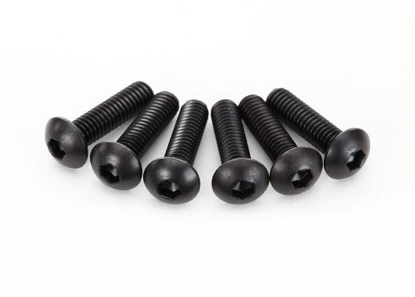 Traxxas 2594 Screws 4x15mm button-head machine (hex drive) (6) - Excel RC