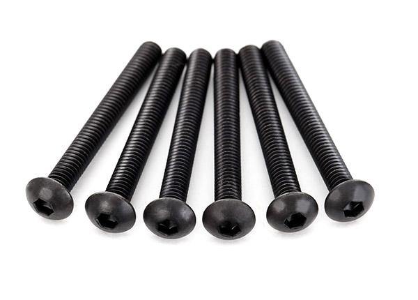 Traxxas 2595 Screws 4x35mm button-head machine (hex drive) (6) - Excel RC