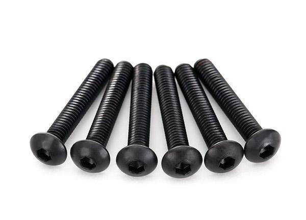 Traxxas 2596 Screws 4x25mm button-head machine (hex drive) (6) - Excel RC