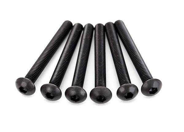 Traxxas 2598X Screws 4x30mm button-head machine (hex drive) (6) - Excel RC