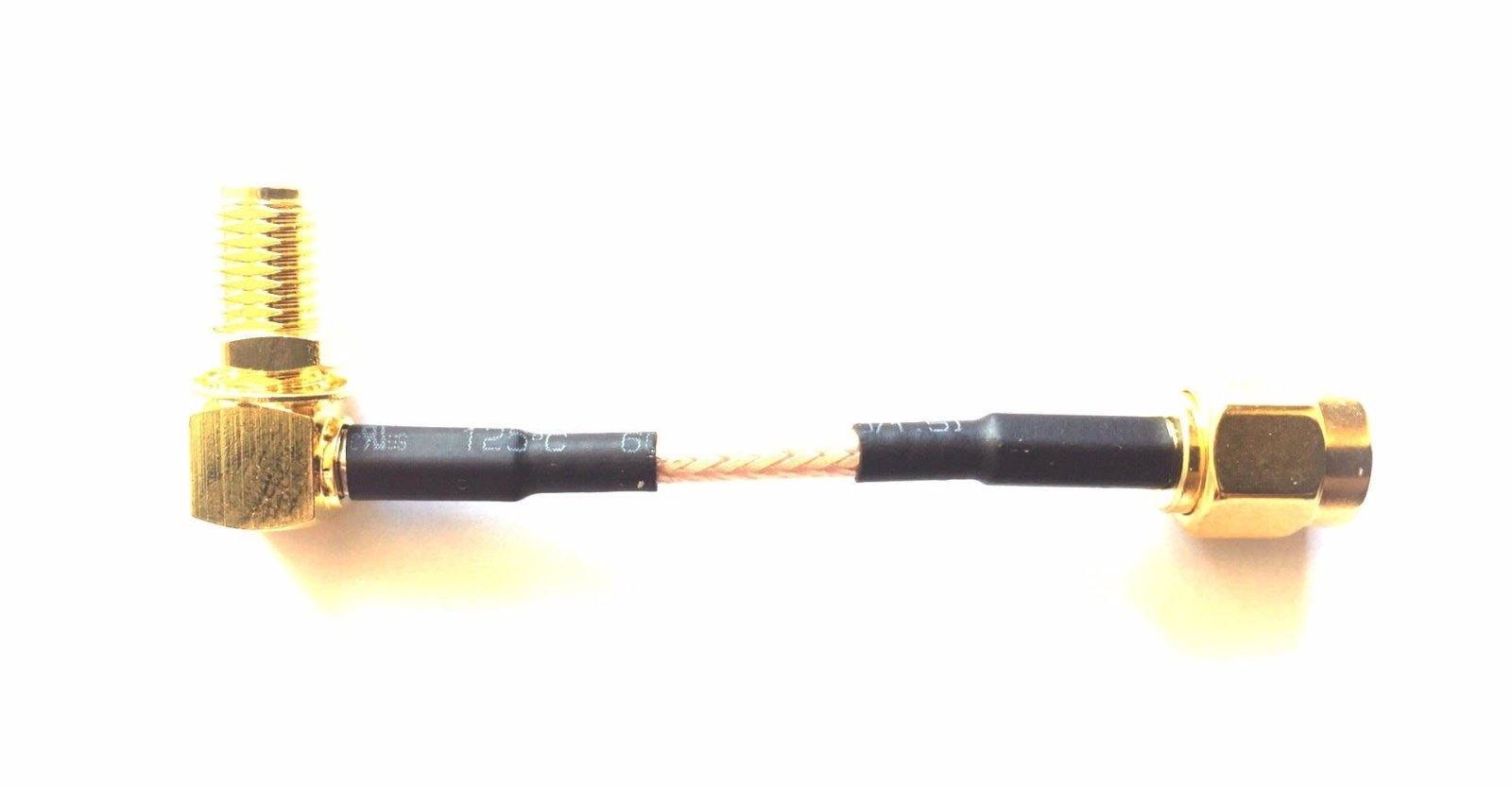 5CM RP-SMA Male to 90 Degree RP-SMA Female - Excel RC