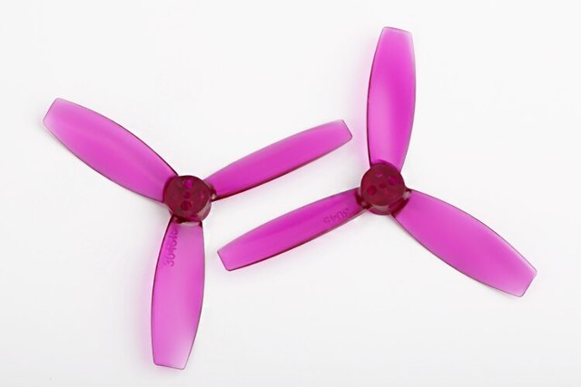 DYS XT3045 Tri 3 Blade V2 Propellers 3 HOLE 1L1R Purple