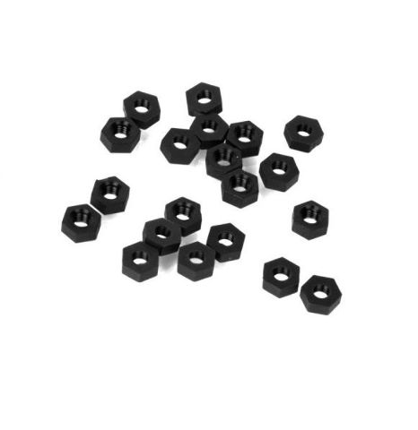 Black Nylon Nut M3 Pack of 25