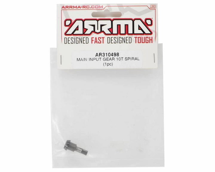 ARRMA AR310498 Input Gear Main 10T Spiral Kraton - Excel RC