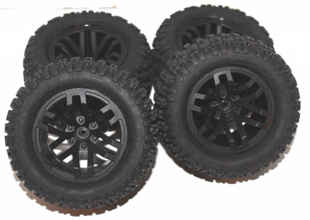 ARRMA AR550044 dBoots Fortress MT Tire Set Glued Blk (2) - Excel RC