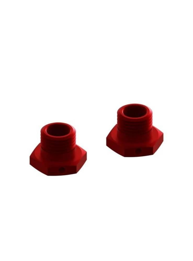 ARRMA AR310447 Wheel Hex Aluminum 17mm/13.6mm  Red (2) - Excel RC