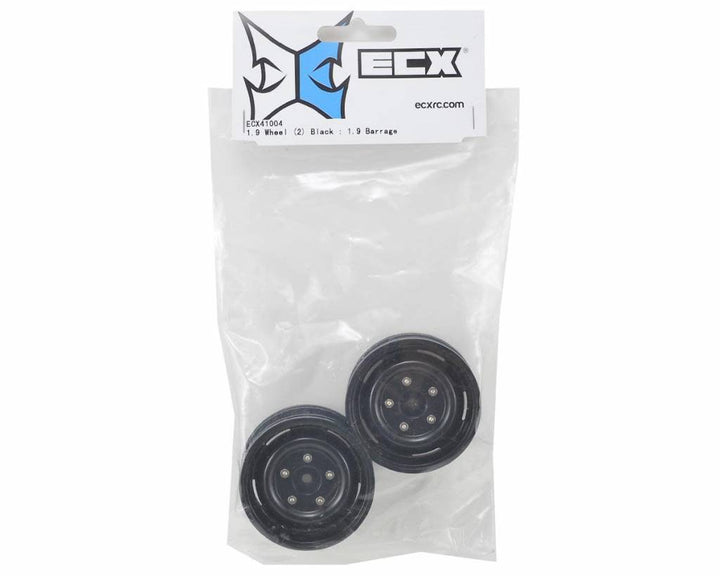 ECX 1.9 WHEEL (2) BLACK 1.9 BARRAGE ECX41004
