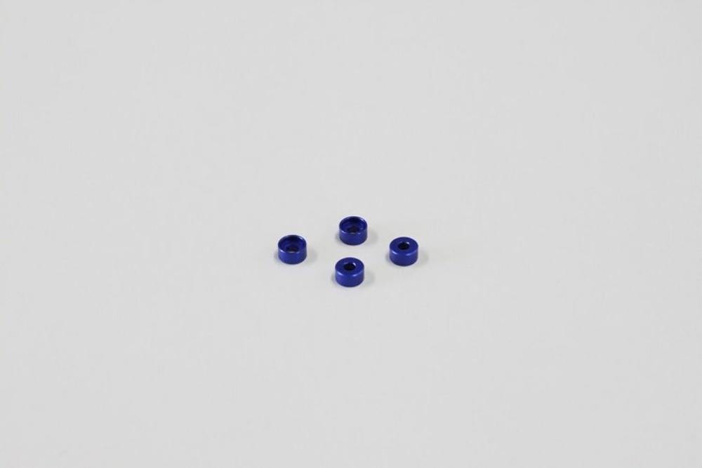 Kyosho Mini-Z (MZW418-25) Al Friction Mount Collar 2.5mm Blue 4pcs - Excel RC