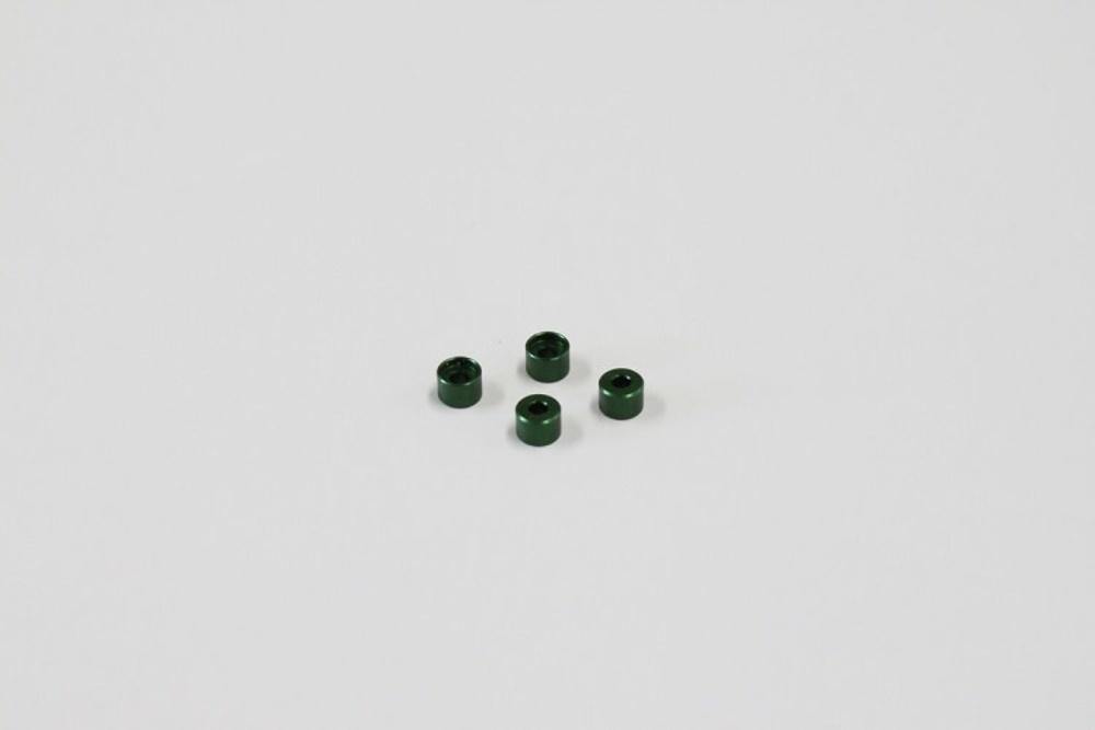 Kyosho Mini-Z (MZW418-35) Al Friction Mount Collar 3.5mm Green 4pc - Excel RC