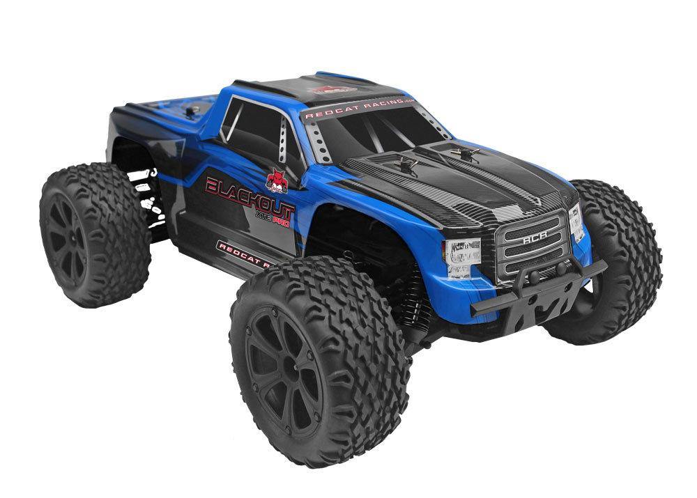 Recat Racing Blackout XTE PRO Brushless 1/10 Scale Electric Monster Truck Blue - Excel RC