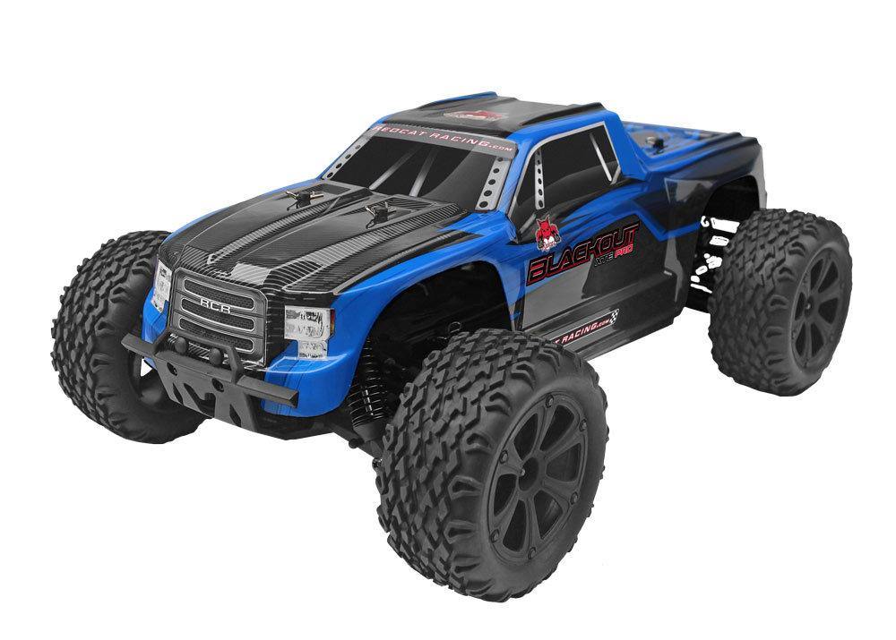 Recat Racing Blackout XTE PRO Brushless 1/10 Scale Electric Monster Truck Blue - Excel RC