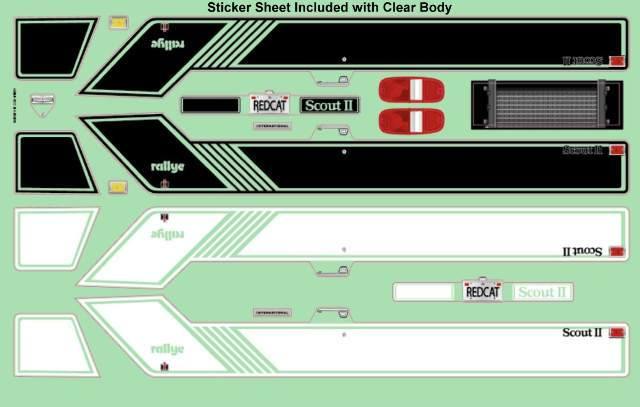 RedCat Racing Clear Cut Body with Scout II Stickers 1/10 Scale - Excel RC