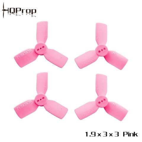 HQ Durable Prop T1.9X3X3 Light Pink (2CW+2CCW)-Poly Carbonate - Excel RC