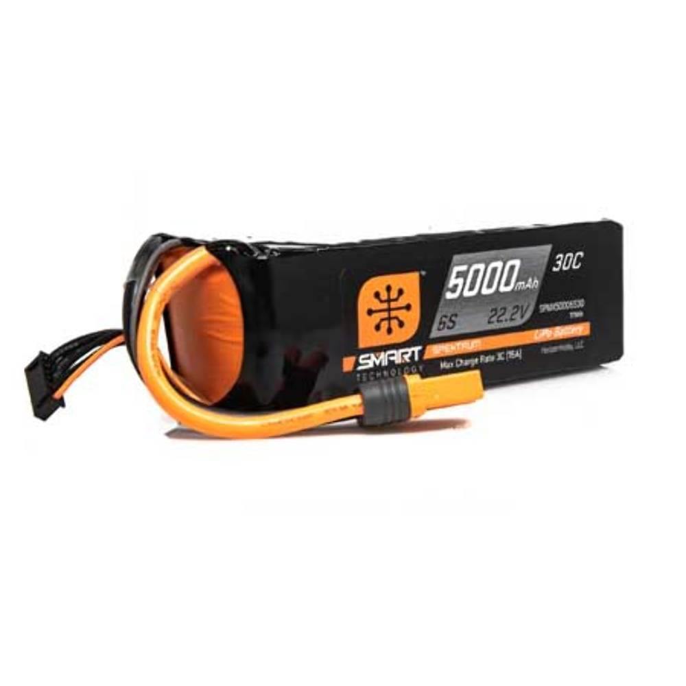 Spektrum 5000mAh 6S 22.2V Smart LiPo 30C IC5 SPMX50006S30 - Excel RC