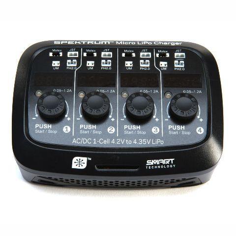 Spektrum S44 Micro 4 port AC/DC 1S LiPo Charger - Excel RC