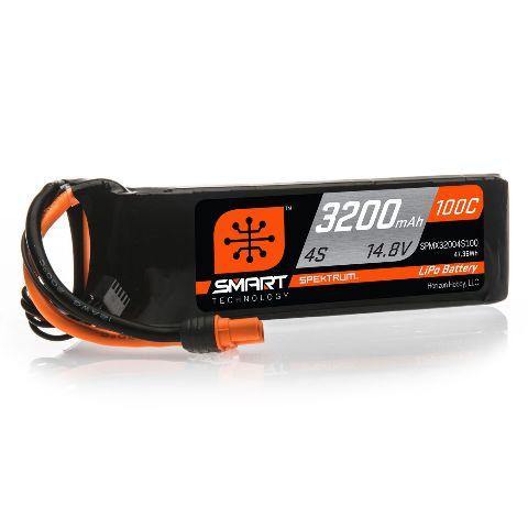 Spektrum 5000mAh 4S 14.8V 100C Smart LiPo Hardcase; IC5 SPMX50004S100H5 - Excel RC
