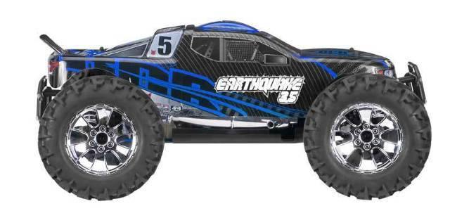 Redcat Earthquake 3.5 1/8 Scale Nitro RC Monster Truck Blue and Black - Excel RC