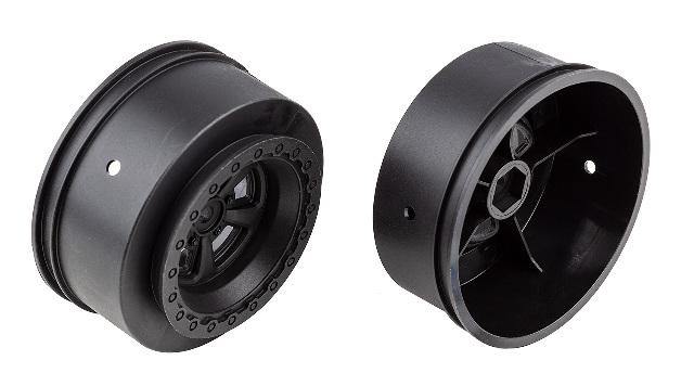 Team Associated DR10 Drag Rear Wheels, black - Excel RC