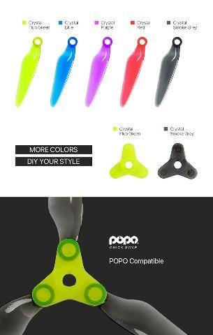 DalProp 6inch Fold DIY TriBlade F6 Grey Hub Crystal Red - Excel RC