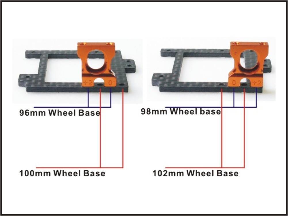 PN Racing LM Carbon Fiber Set for Reconfigurable Motor Mount - Excel RC