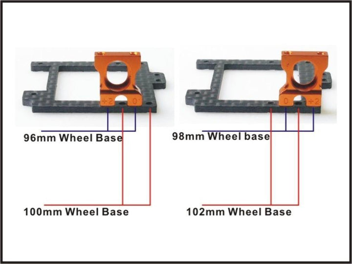 PN Racing LM Carbon Fiber Set for Reconfigurable Motor Mount - Excel RC