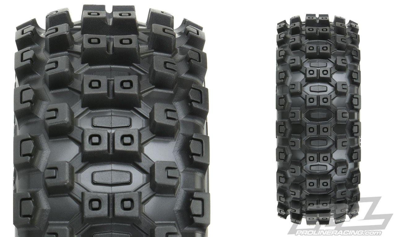 Pro-Line Badlands MX M2 (Medium) All Terrain 1:8 Buggy Tires Mounted With Black Wheels 9067-21 - Excel RC