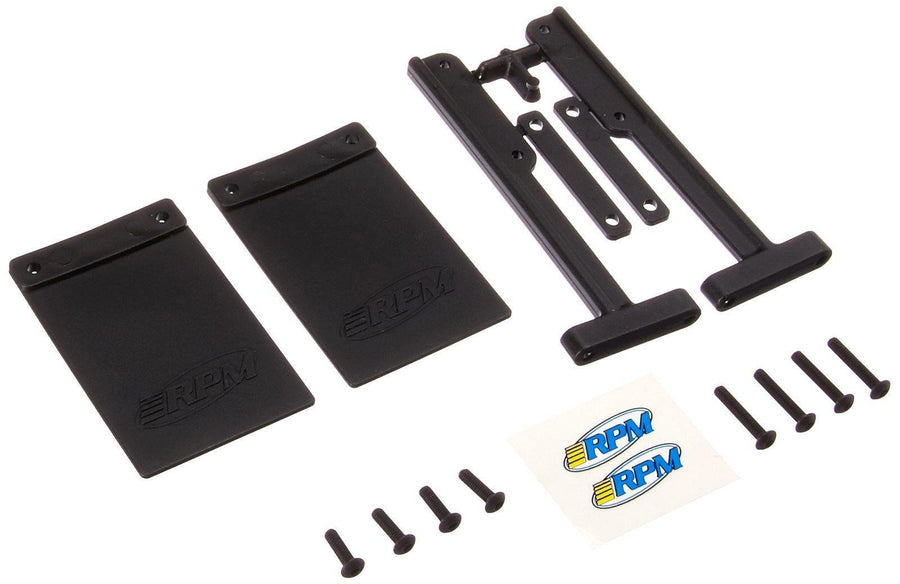 RPM 81012 Mud Flaps Bumper Slash Black - Excel RC