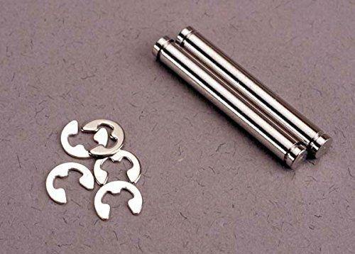 Traxxas 2635 Suspension pins 23mm hard chrome (2) E-clips (4) - Excel RC