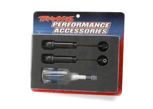 Traxxas 2662 Big Bore shocks (XX-long) (hard-anodized &amp; PTFE-coated T6 aluminum)  (assembled with TiN shafts) wo springs (rear) (2) - Excel RC