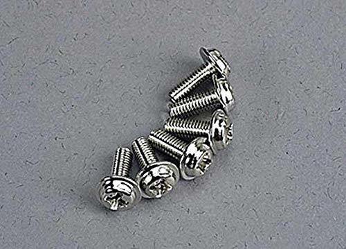 Traxxas 3185 Motor screws (3x8mm washerhead machine) (6) - Excel RC