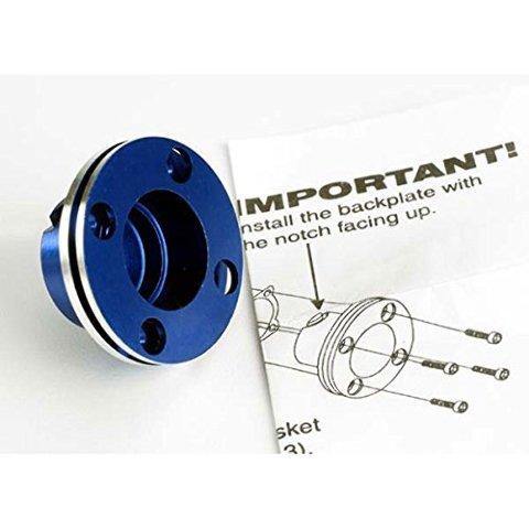 Traxxas 4012 Backplate machined aluminum (blue-anodized)(requires electric bump starter) (not for use with Nitro Stampede®) - Excel RC
