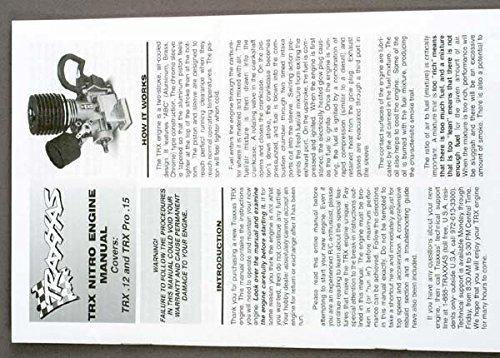 Traxxas 4099 Engine manual TRX® - Excel RC