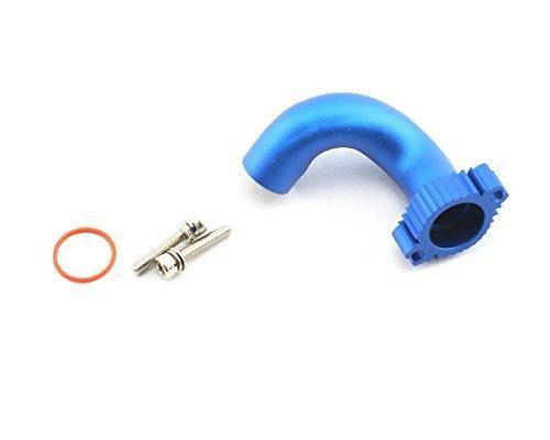 Traxxas 5287 Header blue-anodized aluminum (for rear exhaust engines only) (TRX® 2.5 2.5R 3.3) - Excel RC
