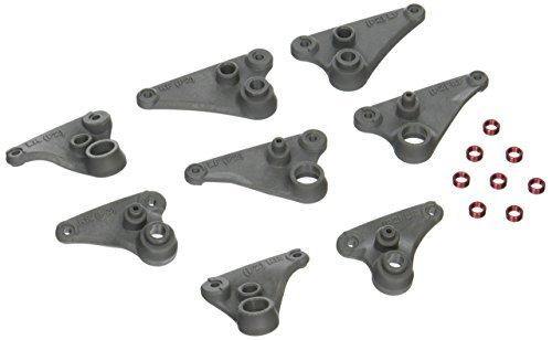 Traxxas 5358 Rocker arm set progressive-2 (90-T) spacers (red aluminum) (8) - Excel RC