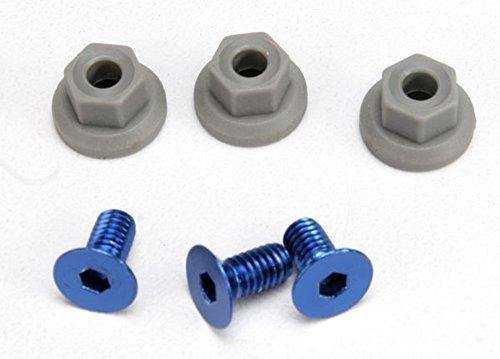 Traxxas 5512 Wing mounting hardware (4x8mmCCS (aluminum)(3) 4x7mm flanged NL (3)) - Excel RC