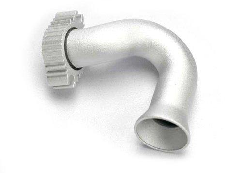 Traxxas 5540 Header exhaust (Jato) (tubular aluminum clear anodized) (TRX® 2.5 2.5R 3.3) - Excel RC