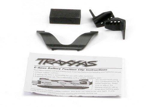 Traxxas 5629 Retainer clip battery (1) front clip (1) rear clip (1) foam spacer (1) (for one battery compartment) - Excel RC