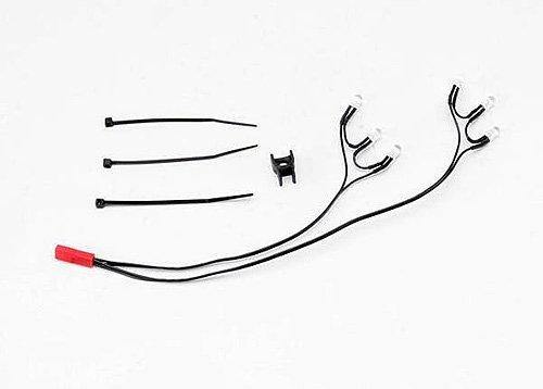Traxxas 5688 LED lights rear harness (6 red lights) Summit (1) wire clip (1) - Excel RC
