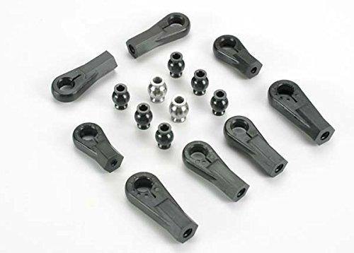 Traxxas 6076 Plastic rod ends (8) (16 and 15 scale) hollow ball connectors (8) (6-black 2-silver) - Excel RC
