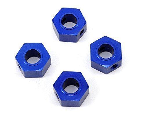 Traxxas 6869 Wheel adaptors 12mm hex 6061-T6 aluminum (blue-anodized) (4) screw pins (4) drill bit 0.25 inch (for 6mm shafts) (requires #6451 (x2) #6452 (x2) #6439 #6455 #5117 (x3)) - Excel RC