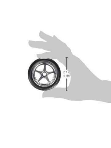 Traxxas 6975 Tires & wheels assembled glued (5-spoke chrome wheels tires foam inserts) (front) (2) - Excel RC
